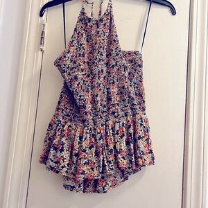 Multicolor halter top. cute paired with shorts or pants